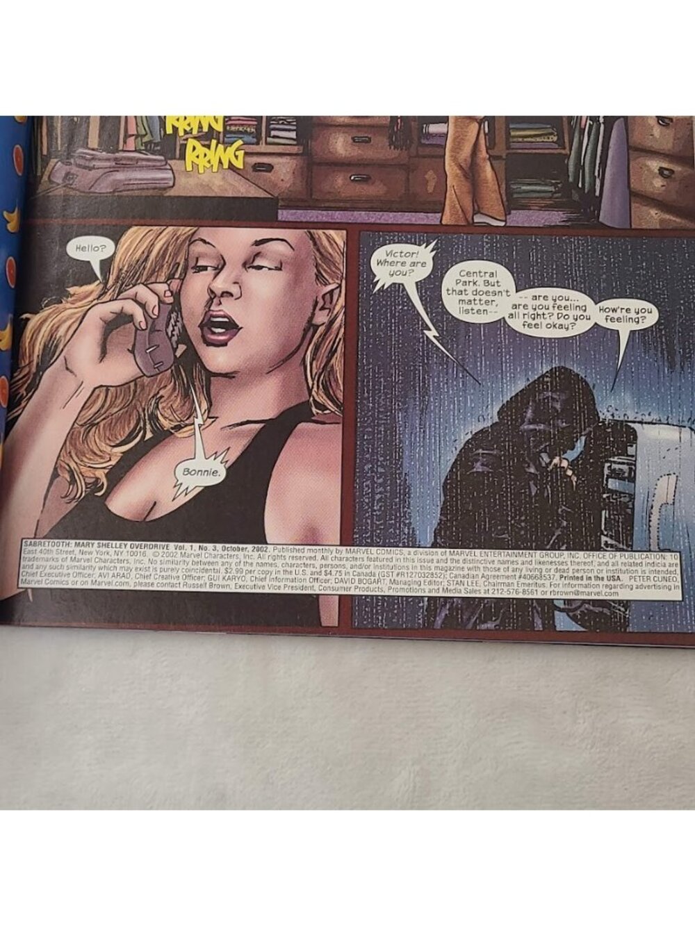 Sabretooth Mary Shelley Overdrive 3 Marvel Comics 2002 VF 8.0 - Picture 3 of 11